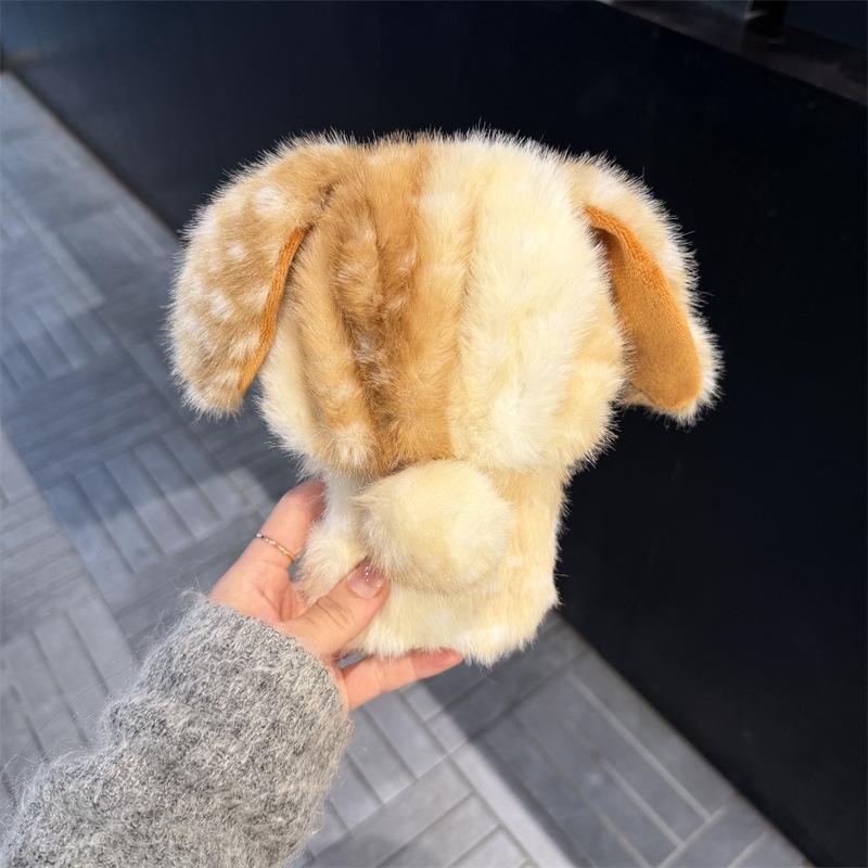 Plush Gradual Change Hat Ears for Apple 17promax Mobile Phone Case iPhone16 Cute 15 Female 14/13