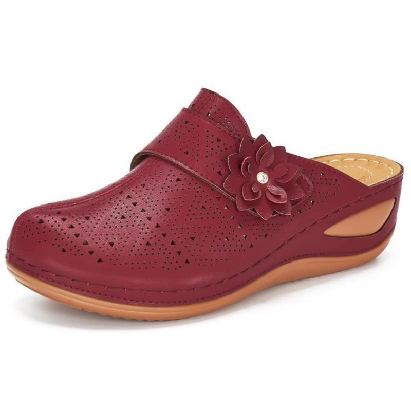 Women Baotou Slippers Casual All-match Hollow Slippers House Slippers Summer Flat Dressy Mules Sandals Comfortable Slides Women