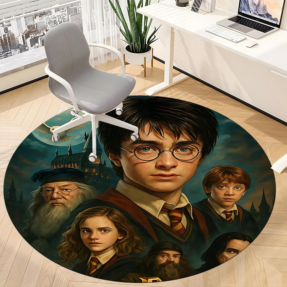 1pc Harry Potter Office Round Area Rug, Under Office Chairs Bedroom Living Room Home Decor  a1022253