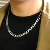 Stylish Simple Men Twist Oblate Wide Chain Necklace