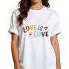 Inclusive Love Is Love Shirt Clean Cheerful Aesthetic Unisex Tshirt Lgbtq Pride Clothing Pride Month Unisex Casual Cotton TShirt