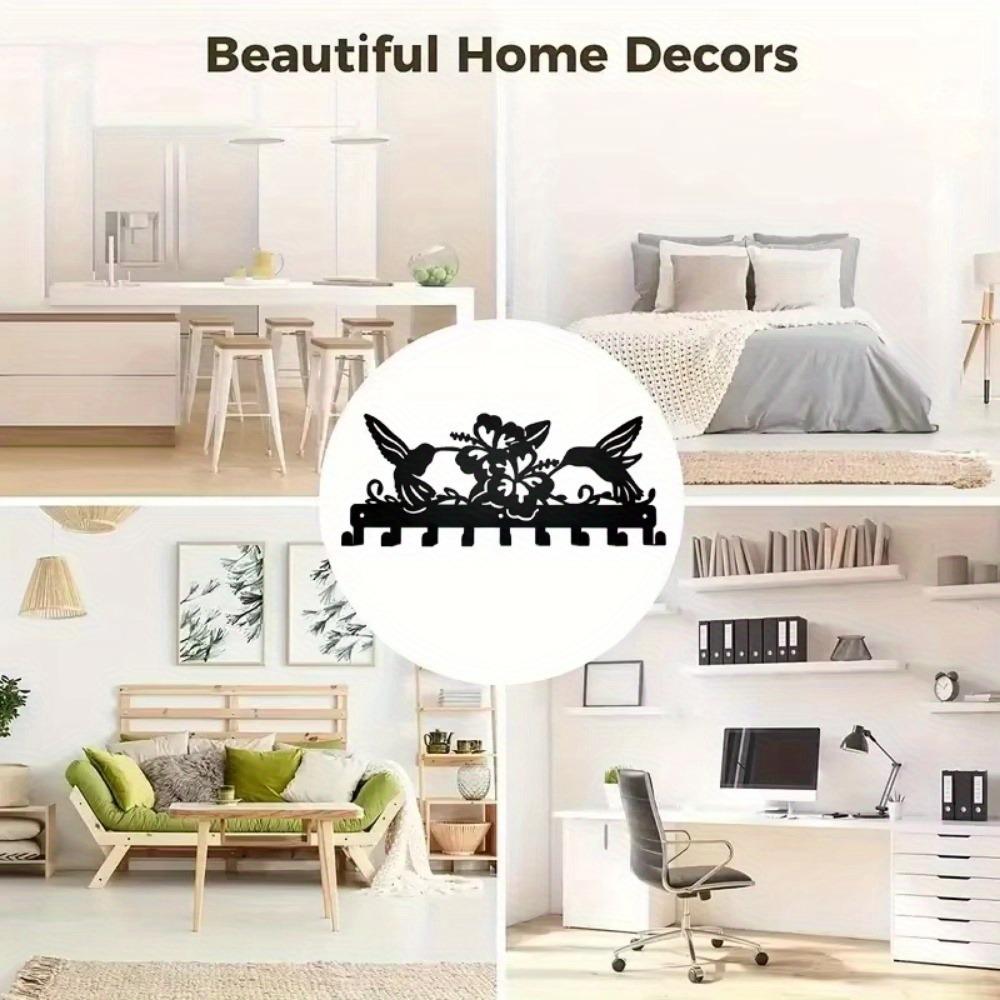 CIFbuy™ Rust-Resistant Metal Wall Hook Rack - Space-Saving Coat Hat Key Hanger with Decorative Design