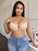 Large size glossy lace edge thin cup bra underwear sexy gathering big breasts small