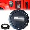 JK Gas Cap Cover N Flag Fuel Filler Tank Door for Jeep Wrangler JK 2007-2018 Unlimited Accessories