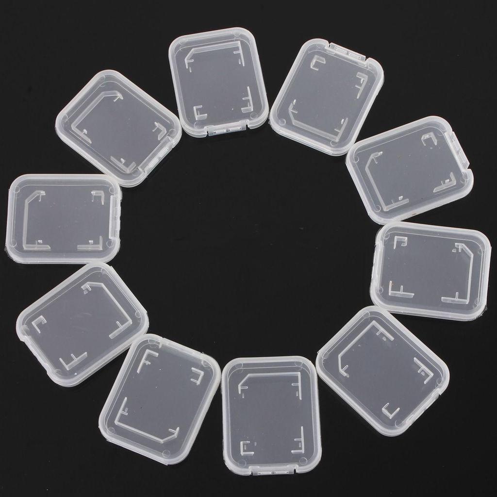 10 Pezzi Trasparente Standard SD SDHC Custodia Porta Schede di Memoria Scatola Scatole di Stoccaggio Nuova Singola Custodia in Plastica Trasparente per Schede di Memoria