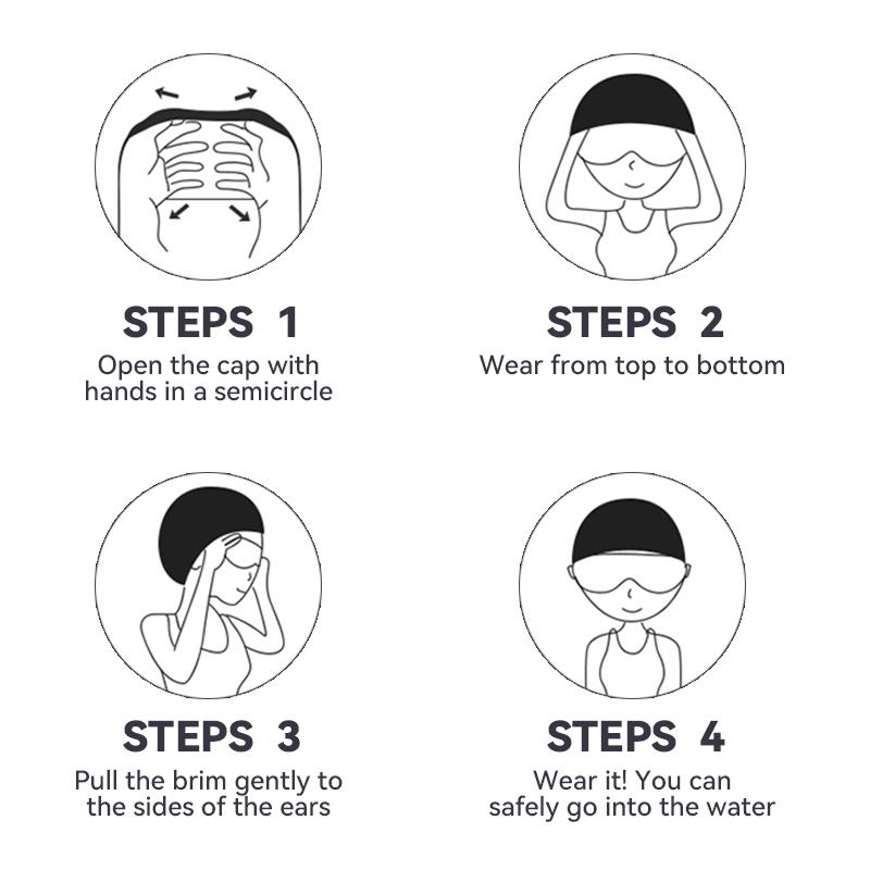 Customised Reversible Personalised Cloth Men Swimming Cap Low Shipping Cost Made From Durable