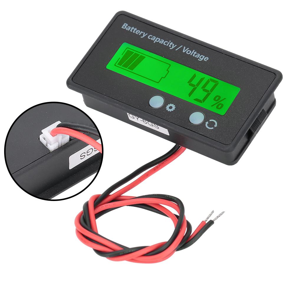 GY 6GS PCB HTN Waterproof Battery Capacity Monitor Indicator LCD Display 12 84V Green