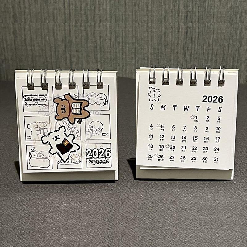 2026 Desk Calendar Yearly Monthly Daily Planner Cute Coil Calendar Yearly Schedule Organizer To Do List Home Office Supplies