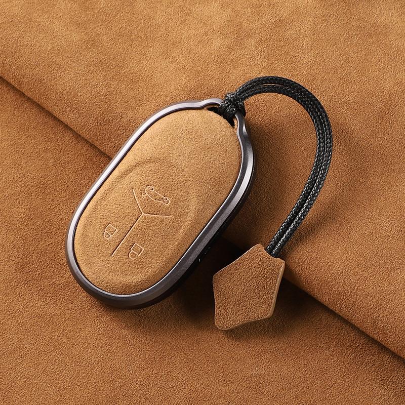 Alcantara Key Case Cover for NIO ET5T ES6/EC6 ESS ET9 ES7 ET7 ET5 Suede Aluminum Alloy Key Buckle Keychain Interior Accessories