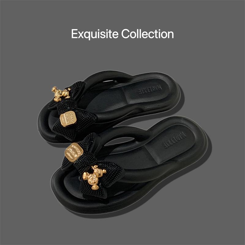 Sandals Fairy Fairy New Summer Toe Cool Slippers Flat Bottom Wear Fashion Beach Slippers Ins Flip-flops