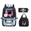 Peripheral Printed Backpack Leisure Student School Bag Pencil Bag Lunch Bag Set