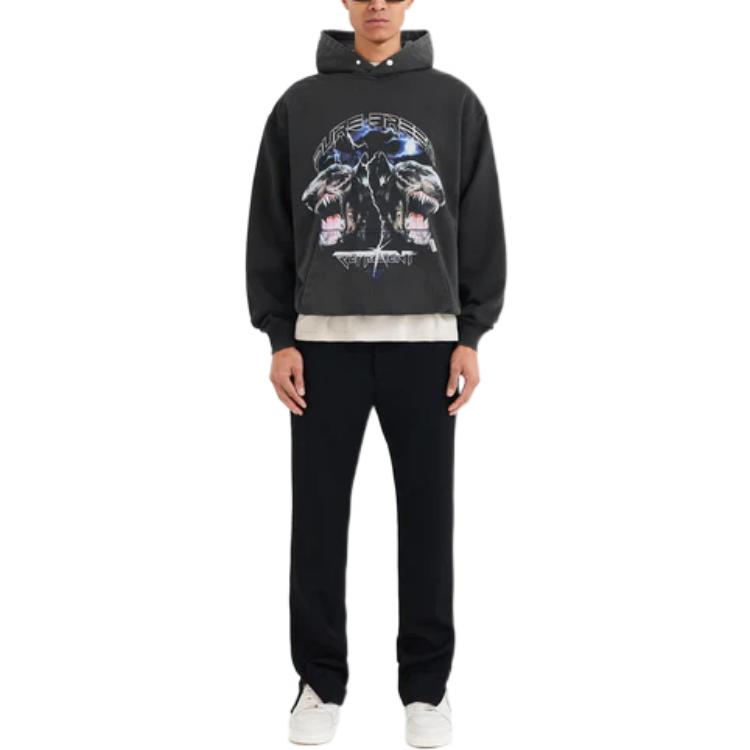 REPRESENT Sweatshirts Men's Black Hooded Moderate Regular M04062-03