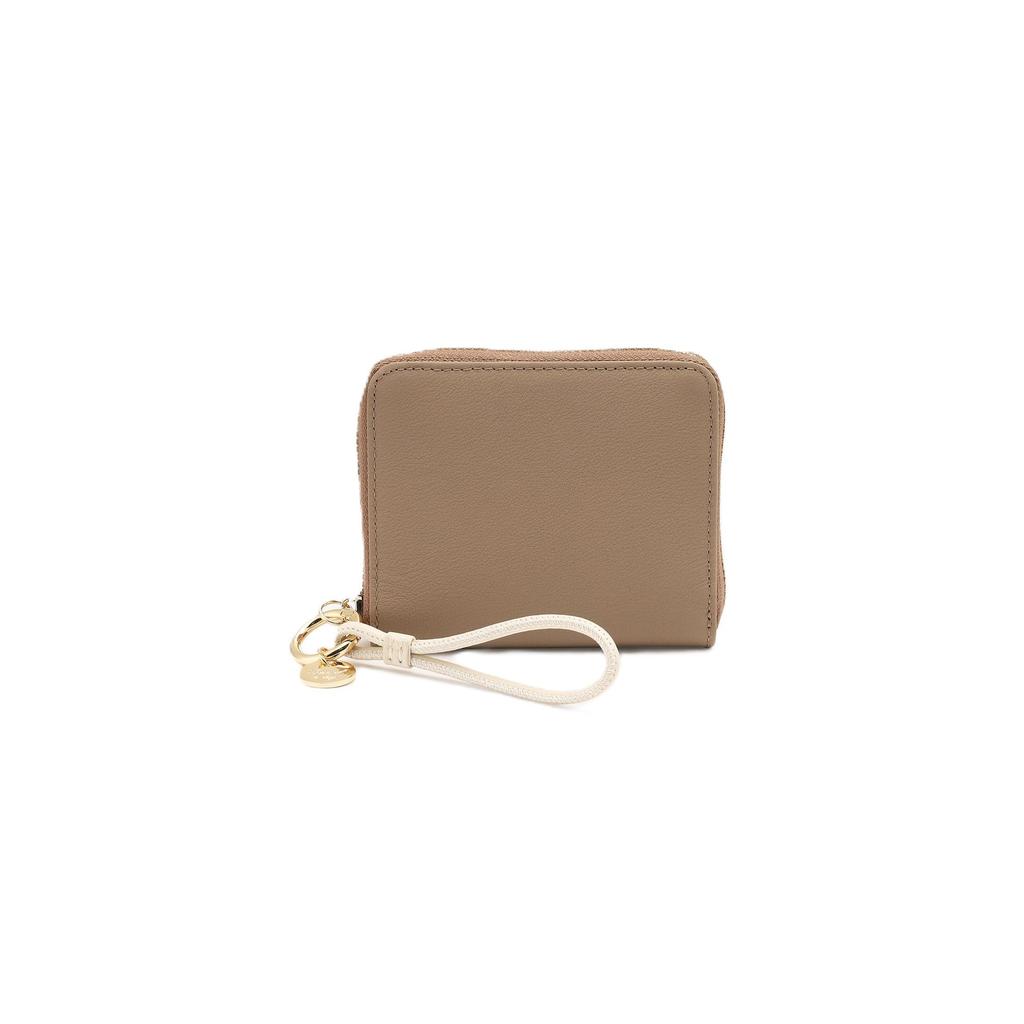 Afternoon Tea Living JK86 Two-Tone Genuine Leather Mini Wallet / Afternoon Tea PREMIUM Beige