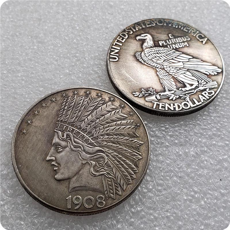 1907 Indian Silver Dollar Commemorative Antique Coin