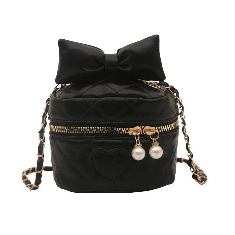 

Niche design bow small bag women s new diamond embroidery thread chain bag girl shoulder bag tide чёрный