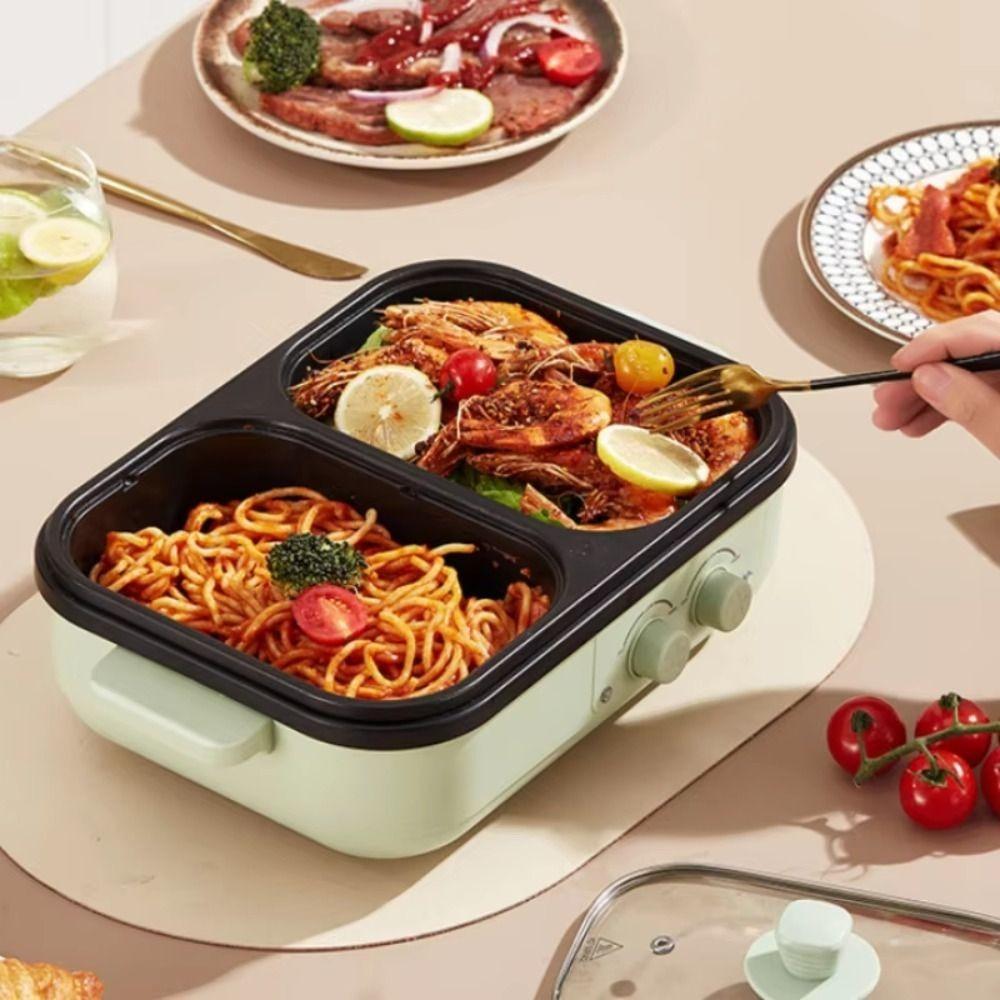 Dual Temperature Control Grill Machine Non-Stick Pan Barbecue Machine Multi-Cooker Home Dormitory
