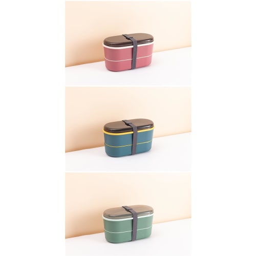 Large Capacity 700ml Bento Box, 2-Tier, Insulated, Leak-Proof, Includes Dinnerware, Chopsticks, Spoon, and Fork, Microwave Safe, Perfect for Commuting