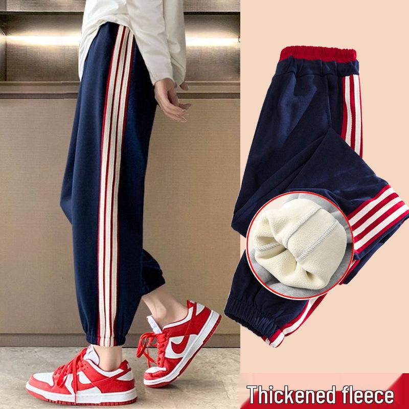 

Повседневные флисовые штаны для девочек: Спортивные брюки для подростков на весну, осень и зиму 150