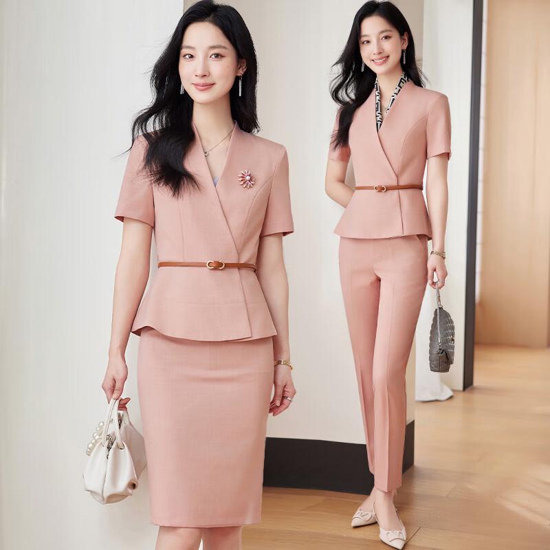 Women's Professional Short Sleeve Blazer Suit