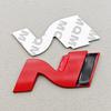 HWCB2 3D Metal NLine N Logo Rear Boot Trunk Emblem Front Grille Badge Decal For Hyundai I20 I30 Sonata Kona Elantra Tuson Car Stickers