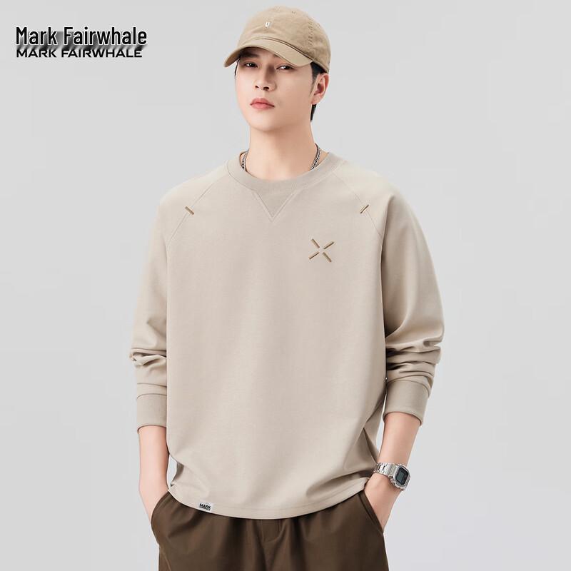 Mark Fairwhale Men's American Style Crew Neck Sweatshirt