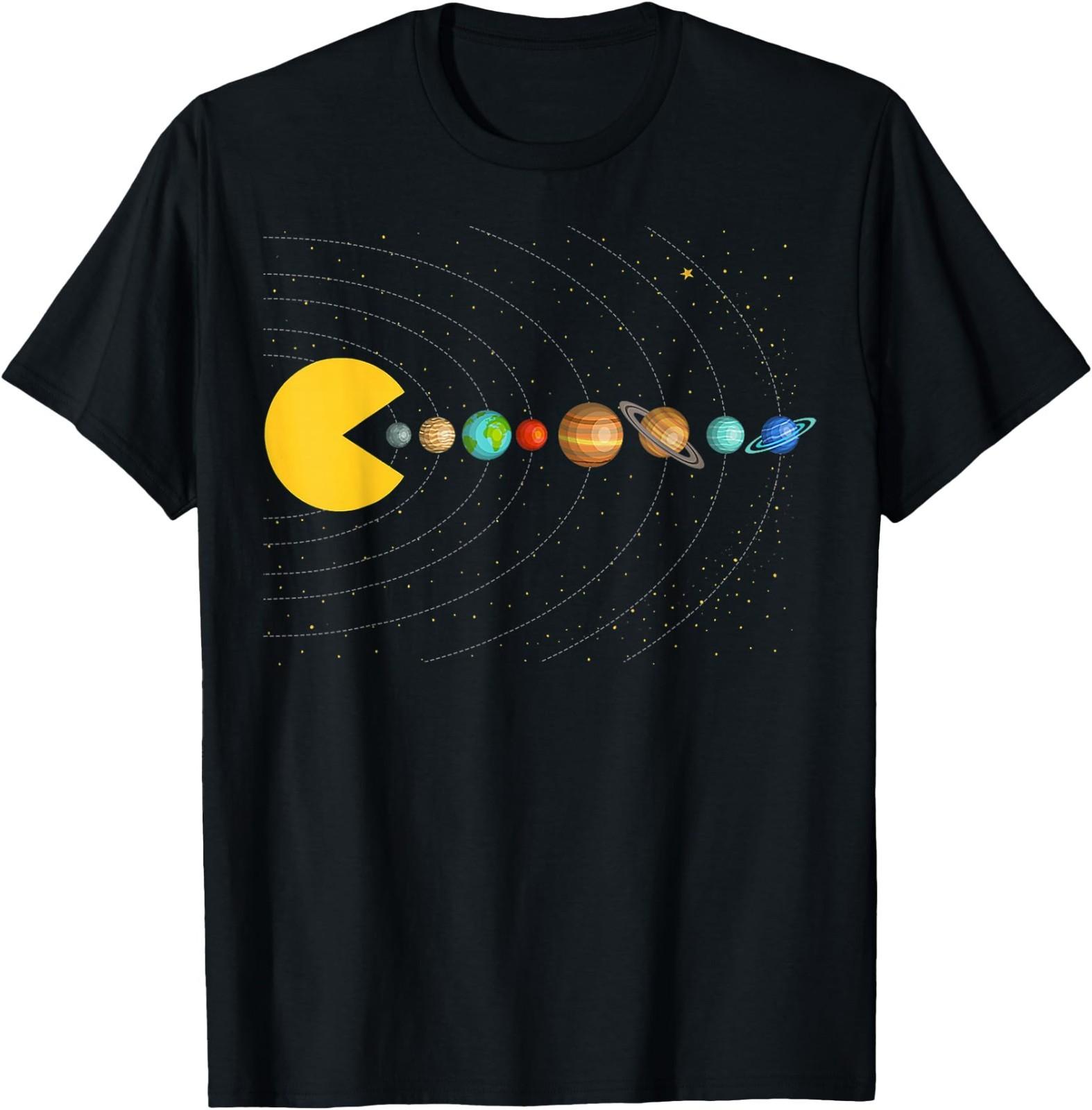 Solar System Astronomy Space Video Games Funny Gifts Graphic T-Shirt M