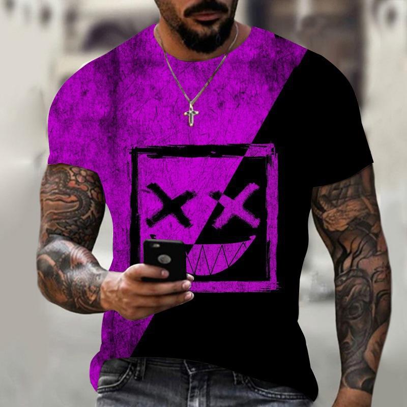 Summer Short Sleeved T-shirt Men's Classic 3D Printed Loose Casual T-shirt