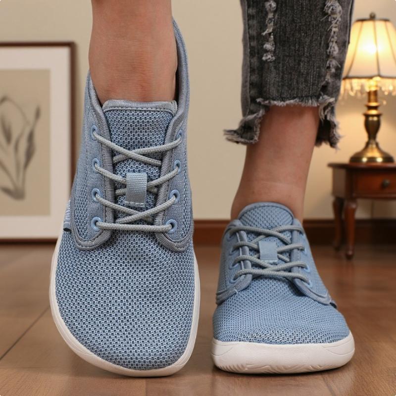 New Women'S Wide Toe Sneakers Breathable Design Fashionable Non-Slip Walking Shoes Summer Comfortable Women'S Mesh Knitted Shoes
