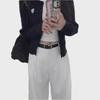 High-Waist Wide-Leg Retro Drape Jeans for Petite Women