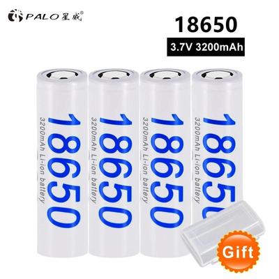 PALO 3200 mAh Lithiumbatterie 18650 3,7 V wiederaufladbare Batterien für Taschenlampenbatterien