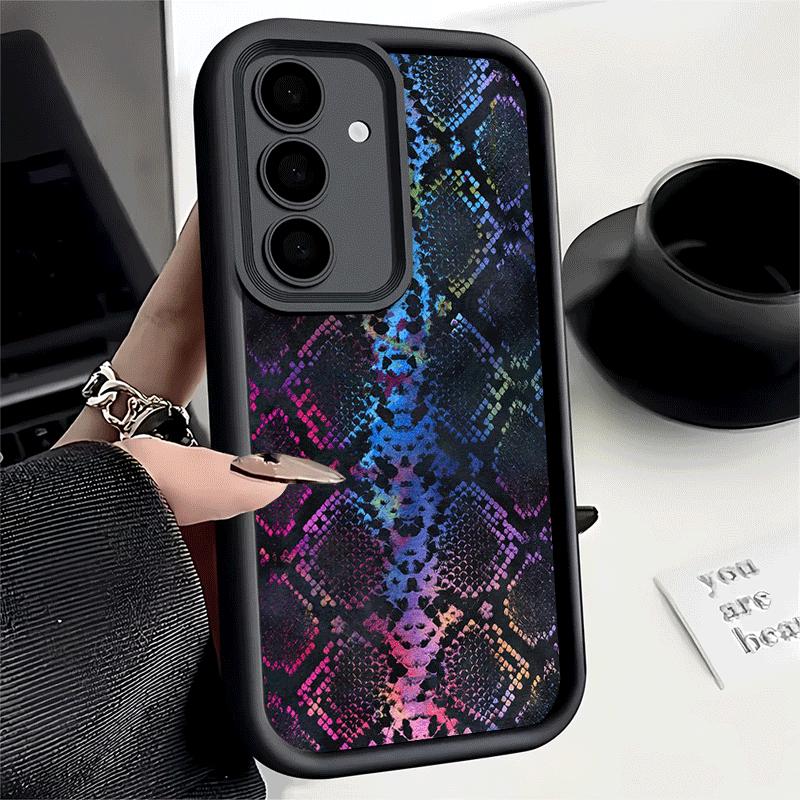 Phone Case for Samsung Galaxy A17 A16 A15 A14 A13 Fashion Snake Skin Pattern A56 A36 A26 A55 A35 A25 A54 A34 A24 A53 A33 A23 A07