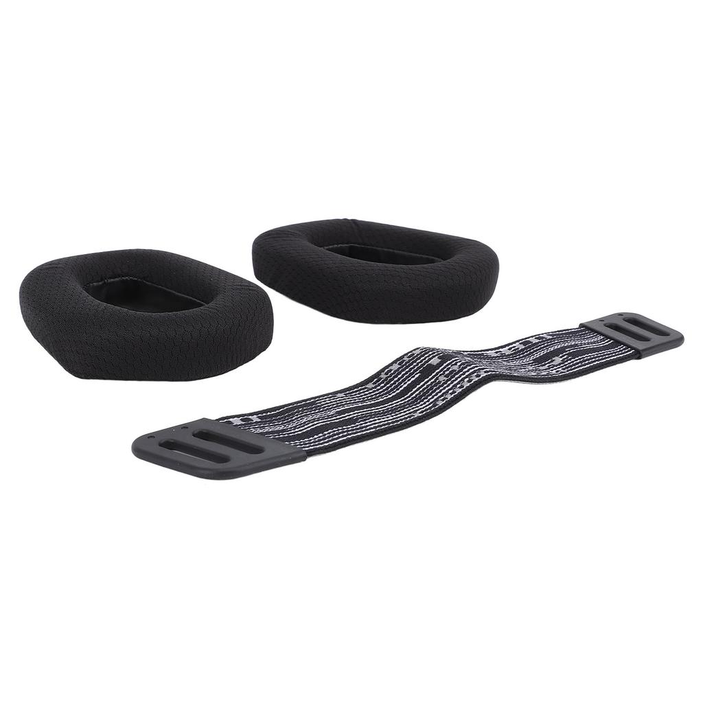 Headset Ear Pads Breathable Mesh High Density Memory Foam Ear Cushions with Headband Straps for G733 Wireless G335