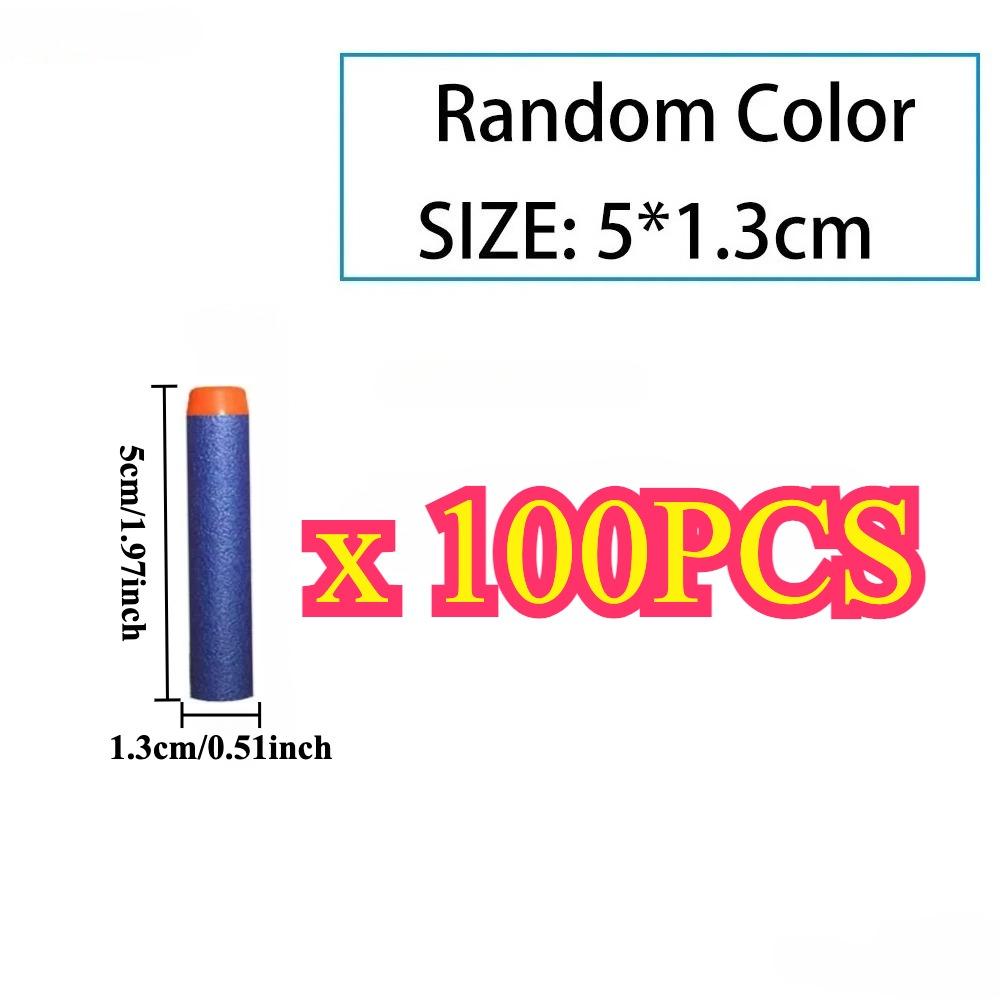 100Pcs Blue Solid Round Head Bullets All Size For Outdoor Sports Children Electric Manual Eva Soft Bullet Toy Gun Accessories