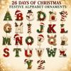 Christmas Advent Calendar with 26 Santa Hanging Ornaments for Holiday Countdown Decor
