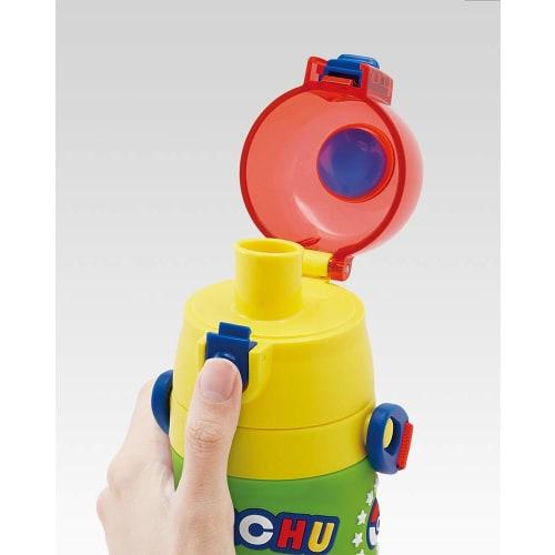 Skater Children's Stainless Steel Water Bottle, Direct Drinking, 480ml, Pokemon Pikachu, Child-friendly Lightweight Type, For Boys, Cold Storage Only,