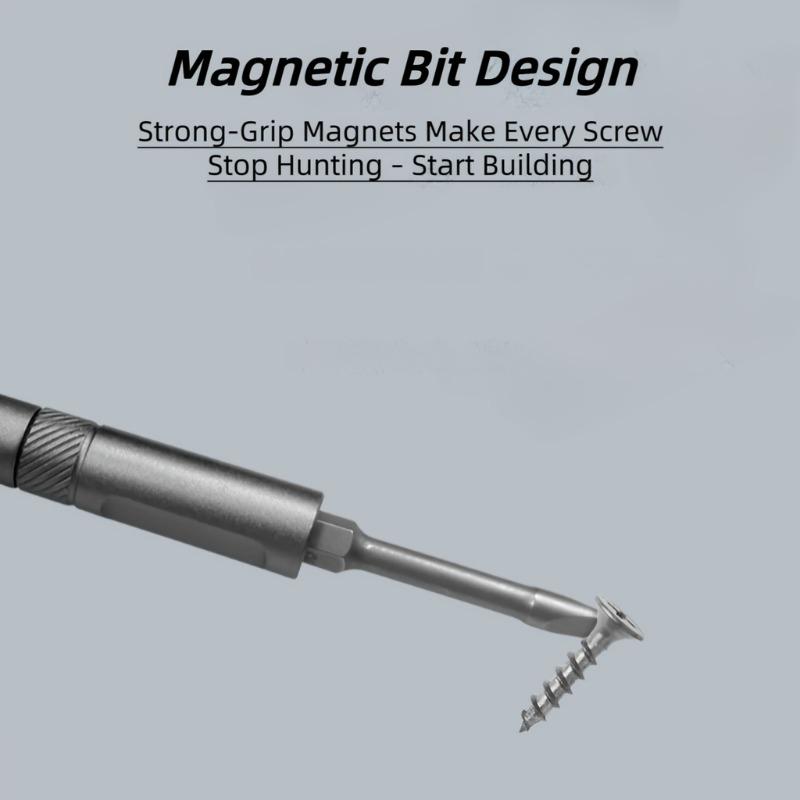 1 SET 24-in-1 Cacciavite a cricchetto magnetico bidirezionale con impugnatura a cambio rapido, Custodia portatile resistente - Kit professionale per riparazioni elettroniche