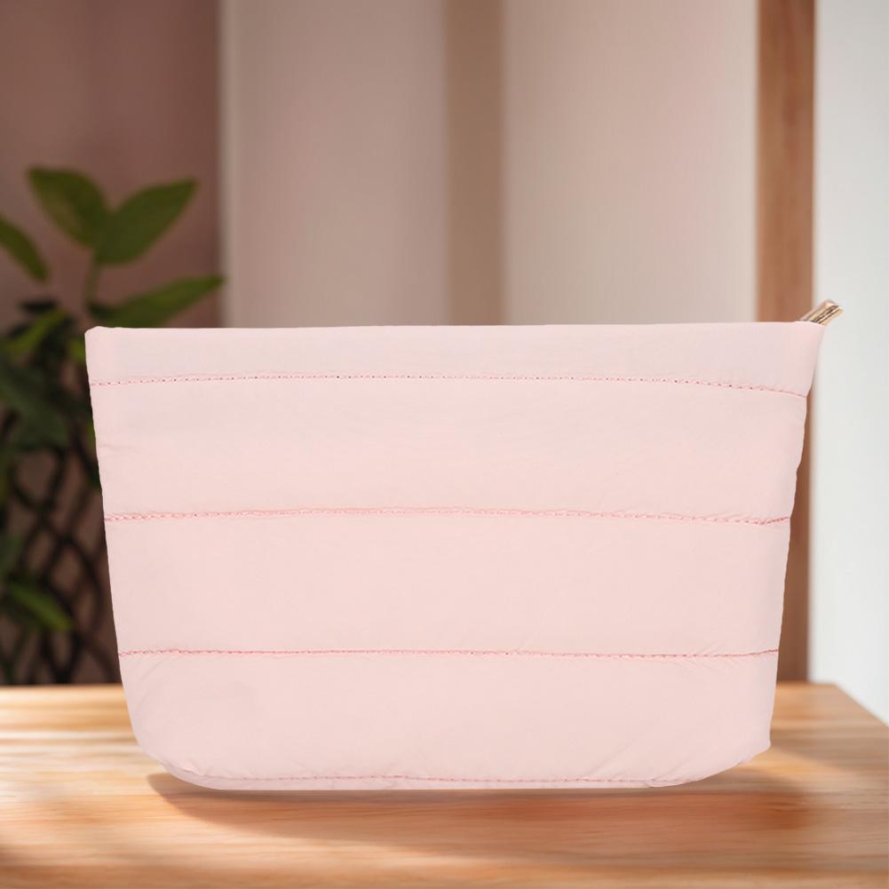 Fashion Cosmetic Bag for Women Girls Cute Puffer Makeup Clutch Solid Toiletry Organizer Pouch Storage Pouches for Organization