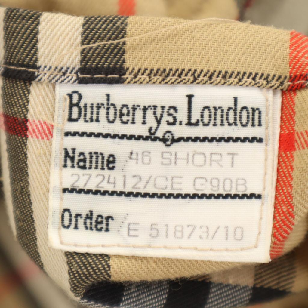 Burberrys Años 90 Hecho en Inglaterra Old Back Gabardina Nova Check 46 beige Hombre Usado