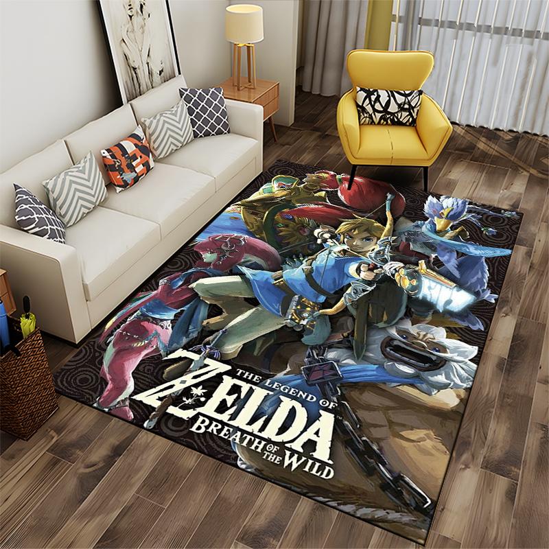 Legend of Zelda: Breath of the Wild Rug Non-slip rug suitable for living room and bedroom sofas.