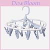 Durable Plastic Round Hanging Laundry Rack With 20 Clips In Elegant Sunset Orange