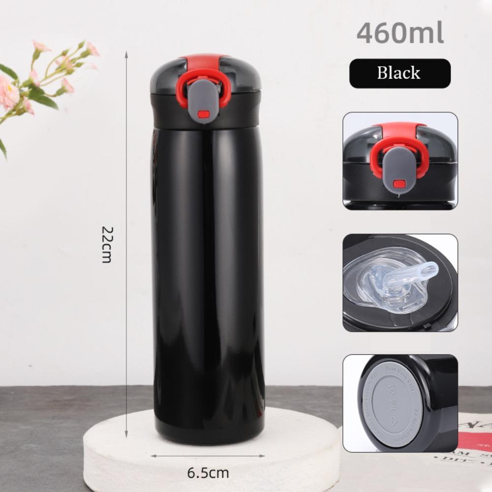 320/460ML Straw Insulated Cup Leak-Proof 304 Stainless Steel Vacuum Flask Keep Cold/Hot Stainless Steel Tumbler