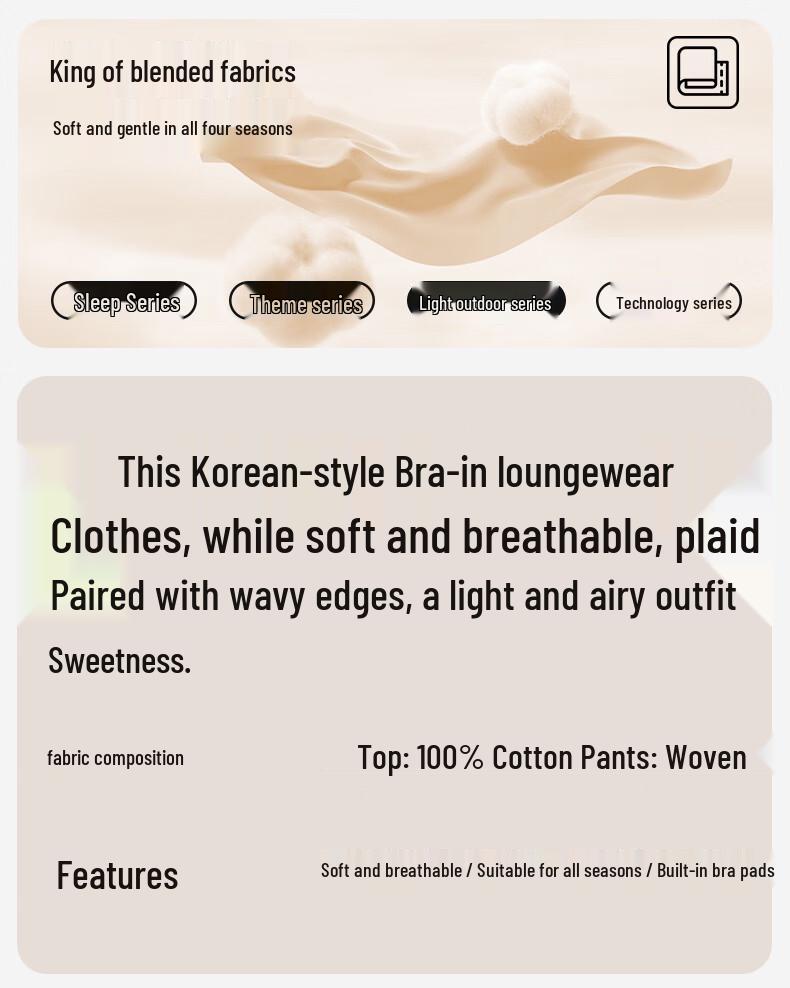Fontal Women's 100% Cotton Long-Sleeve Loungewear Set