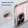 For iPhone 16 Pro Max Case Compatible with MagSafe Bow Rhinestone TPU+Acrylic Phone Back Cover
