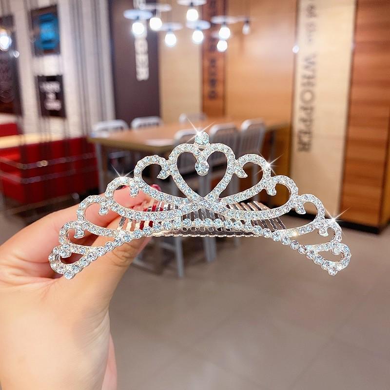 Children's Princess Crown Hair Comb - Cute Hair Accessory for Girls' Birthday or Performance