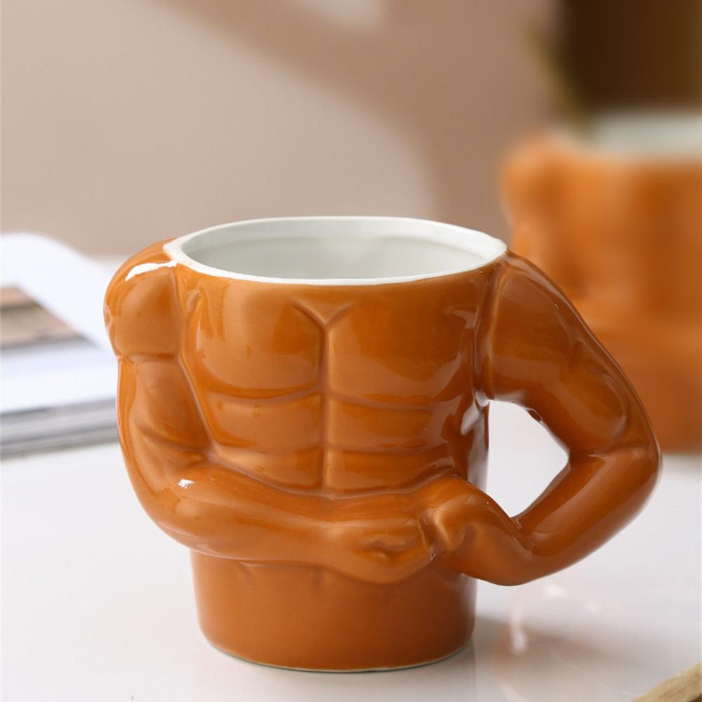 Keramický hrnek Novinka Dárek k narozeninám Vhodné pro milovníky svalů Vánoční dárky Pošlete chlapcům Příslušenství k lahvím a pohárům na vodu