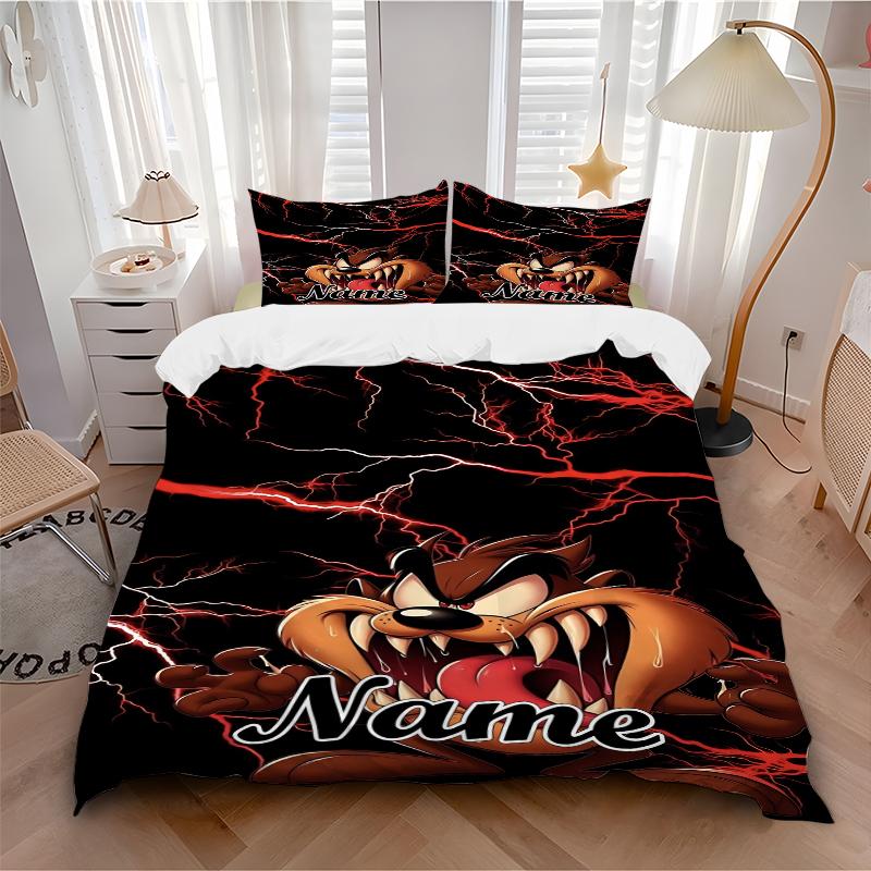 Custom Textile Thunder Cat Bedding 3 Piece Set HD Print Duvet Cover Pillowcases for Teens Adult Bedroom Decoration