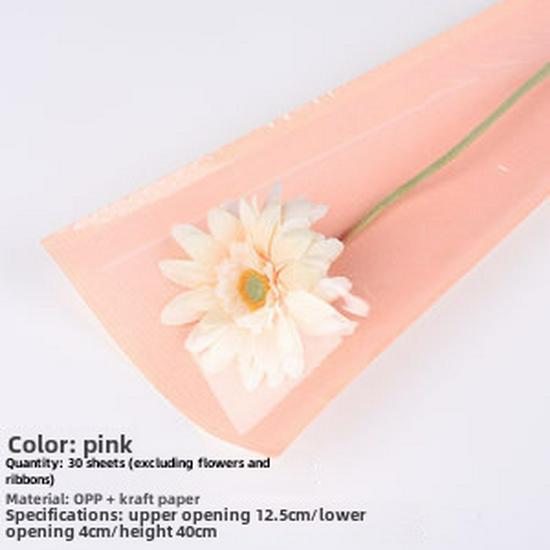 Translucent Kraft Paper Bouquet Bag for Multiple Roses - Goddess Festival Edition