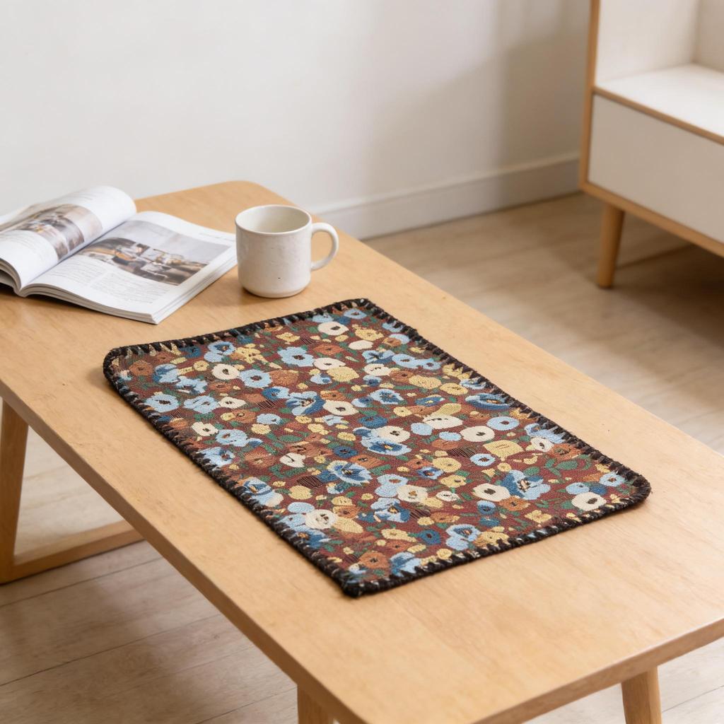 Cotton Linen Placemats Woven Cloth 30x45cm for Dining Table Kitchen Tabletop Place Mats