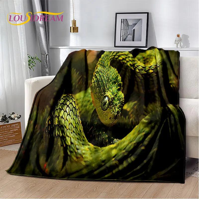Gothic Horrible Snake Serpent Soft Plush Blanket,Flannel Blanket Throw Blanket for Living Room Bedroom Bed Sofa Picnic Cover Kid