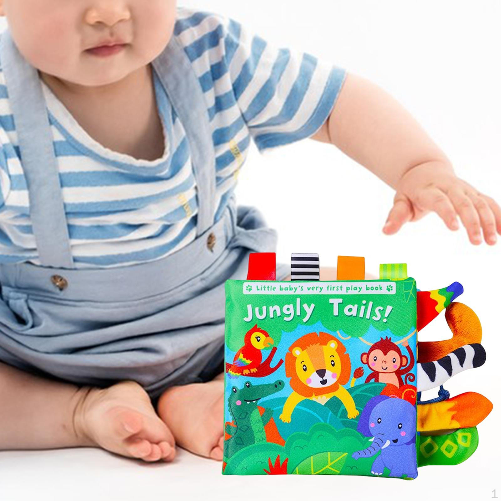 

3D Animal Baby Car Toys Crinkle Paper Early Educational Interactive Cloth Book for 6 to 18 Jungly